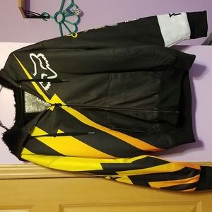 XL Mens fox insulated fur lined zip up hoodie